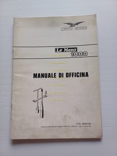 Moto Guzzi Le Mans 1000 1985 Varianti Manuale Officina SP …