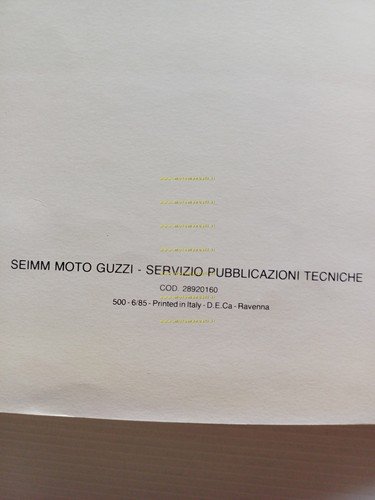 Moto Guzzi Le Mans 1000 1985 Varianti Manuale Officina SP …
