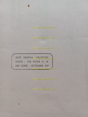 Moto Guzzi LODOLA 175 1957 catalogo ricambi ORIGINALE spare parts …