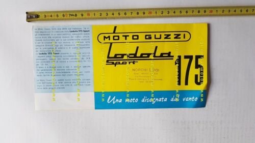 Moto Guzzi Lodola 175 Sport 1958 depliant originale brochure
