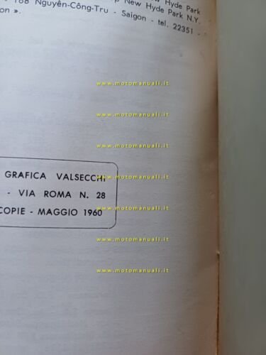 Moto Guzzi Lodola 235 Gran Turismo 1960 manuale uso libretto …