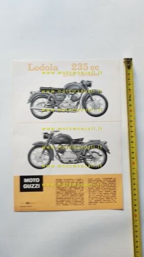 MOTO GUZZI Lodola 235 GT 1960 depliant originale italiano motorcycle …