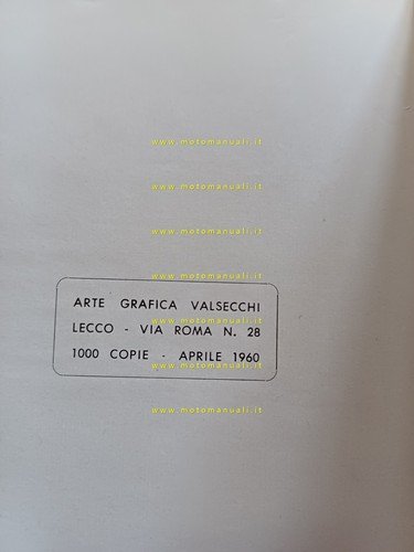 Moto Guzzi Lodola 235 GT 1960 manuale uso manutenzione libretto …
