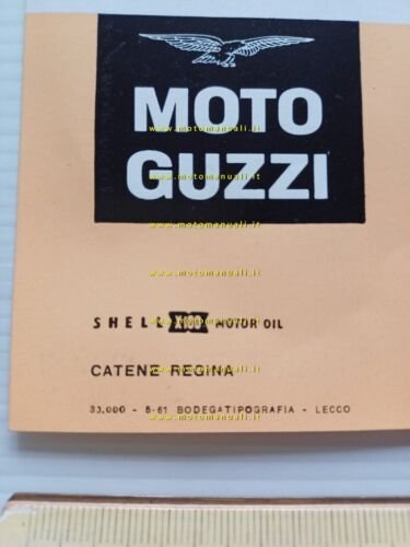 MOTO GUZZI Lodola 235 GT 1961 depliant ORIGINALE italiano