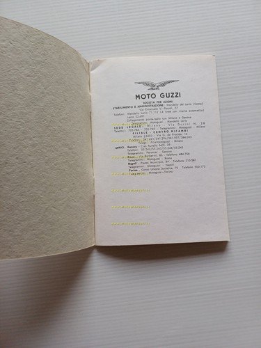Moto Guzzi Lodola 235 Regolarità 1960 manuale uso libretto istruzioni …