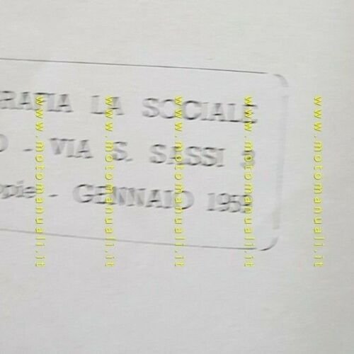 Moto Guzzi Lodola Sport 175 1959 manuale uso libretto originale …