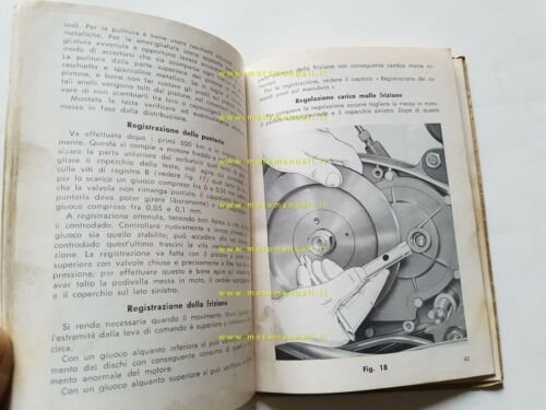 Moto Guzzi Lodola Sport 175 1959 manuale uso libretto originale …