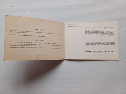Moto Guzzi Magnum 50 manuale uso manutenzione libretto italiano originale