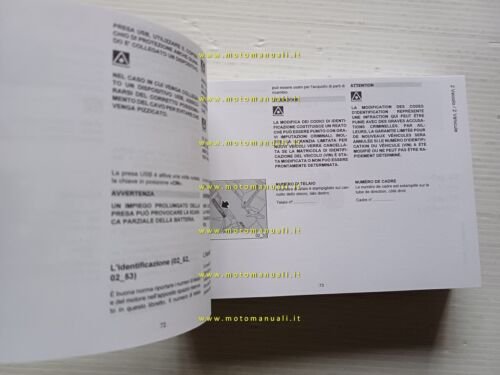Moto Guzzi MGX-21 2016 manuale uso manutenzione originale