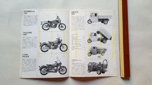 Moto Guzzi modelli Servizi Urbani 1972 depliant originale brochure