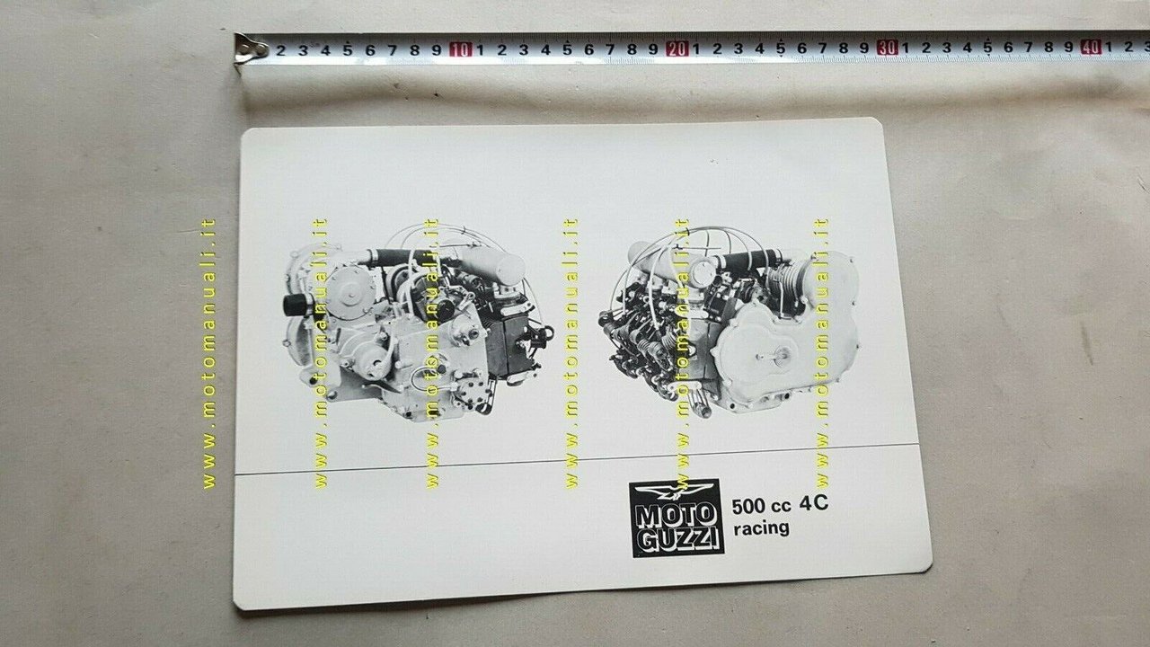 Moto Guzzi motore 500 4C 1930 Compressore scheda tecnica depliant …