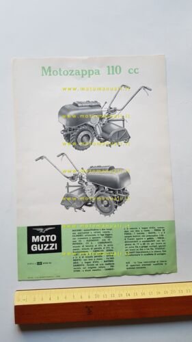Moto Guzzi Motozappa 110 1962 depliant originale italiano