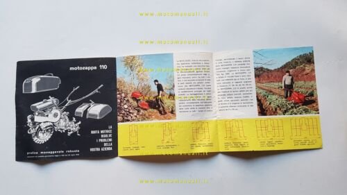 Moto Guzzi Motozappa 110 1962 depliant originale italiano