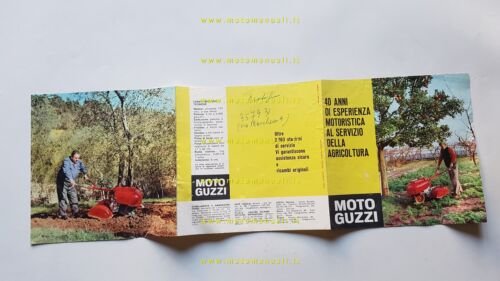 Moto Guzzi Motozappa 110 1962 depliant originale italiano
