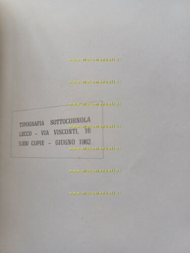 Moto Guzzi Motozappa 110 1962 manuale uso manutenzione libretto originale