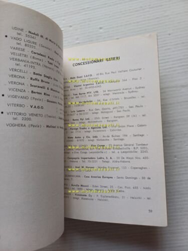 Moto Guzzi Motozappa 110 1962 manuale uso manutenzione libretto originale