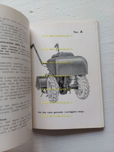 Moto Guzzi Motozappa 110 1962 manuale uso manutenzione libretto originale
