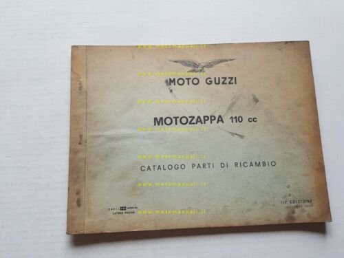 Moto Guzzi Motozappa 110 1965 catalogo ricambi originale spare parts …