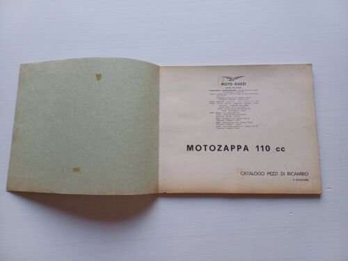 Moto Guzzi Motozappa 110 1a serie 1962 catalogo ricambi ORIGINALE