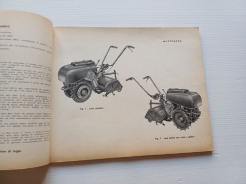 Moto Guzzi Motozappa 110 1a serie 1962 catalogo ricambi ORIGINALE