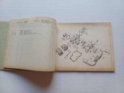 Moto Guzzi Motozappa 110 1a serie 1962 catalogo ricambi ORIGINALE