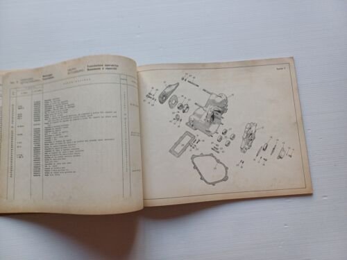 Moto Guzzi Motozappa 110 1a serie 1962 catalogo ricambi ORIGINALE