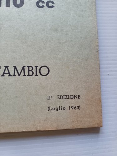 Moto Guzzi Motozappa 110 2a serie 1963 catalogo ricambi ORIGINALE