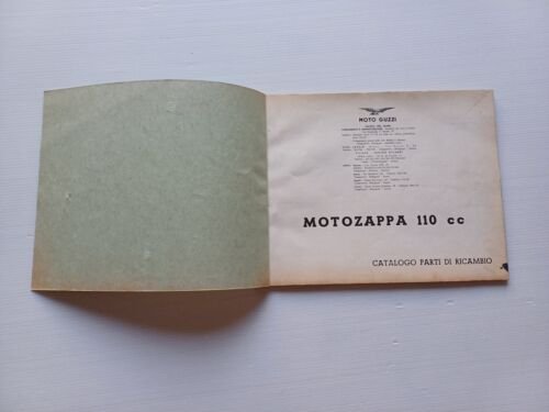 Moto Guzzi Motozappa 110 2a serie 1963 catalogo ricambi ORIGINALE
