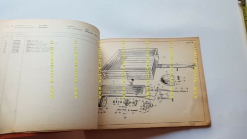 Moto Guzzi Motozappa 110 senza ruote motrici 1965 catalogo ricambi …