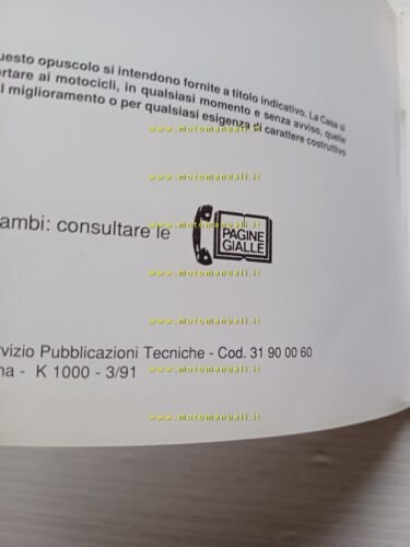 Moto Guzzi Nevada 750 1991 manuale uso manutenzione libretto originale