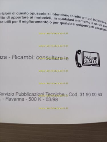 Moto Guzzi Nevada 750 1998 manuale uso manutenzione libretto originale