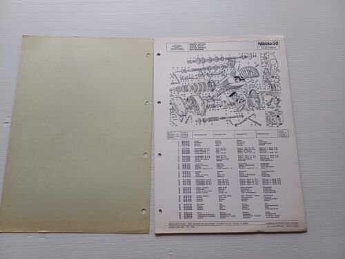 Moto Guzzi Nibbio 50 1974 catalogo ricambi originale spare parts …