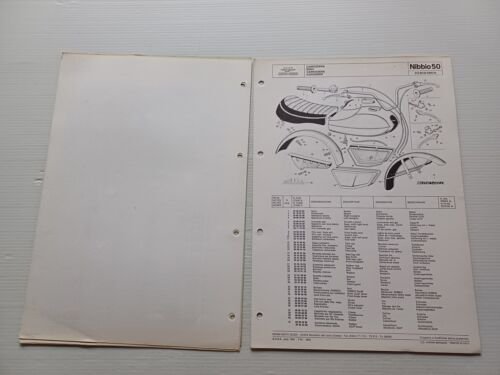 Moto Guzzi Nibbio 50 1974 catalogo ricambi originale spare parts …