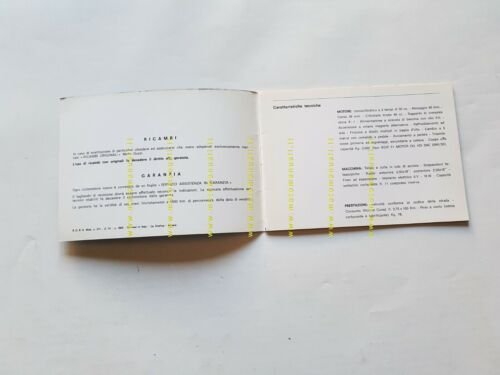 Moto Guzzi Nibbio 50 1974 manuale uso originale owner's manual