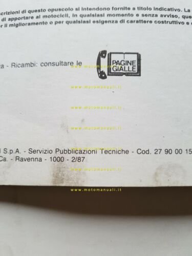 Moto Guzzi NTX 350 - 650 1987 manuale uso manutenzione …