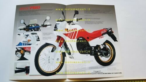 MOTO GUZZI NTX 750 1986 depliant ENDURO originale italiano brochure