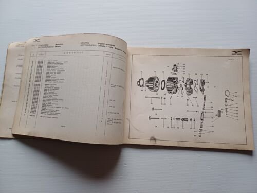 Moto Guzzi Nuovo Falcone 500 1970 catalogo ricambi originale spare …