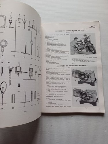 Moto Guzzi Nuovo Falcone 500 1971 manuale officina italiano originale