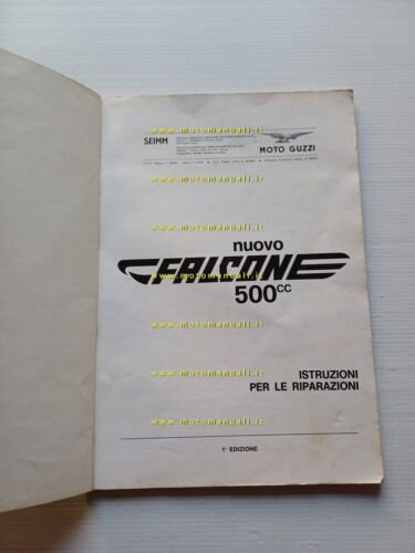 Moto Guzzi Nuovo Falcone 500 1971 manuale officina italiano originale