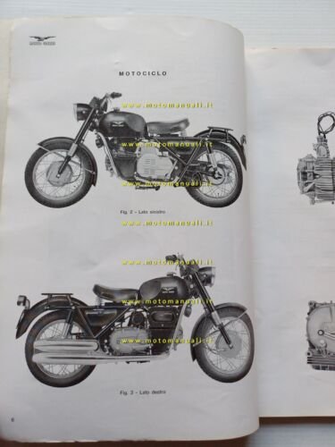 Moto Guzzi Nuovo Falcone 500 1971 manuale officina italiano originale