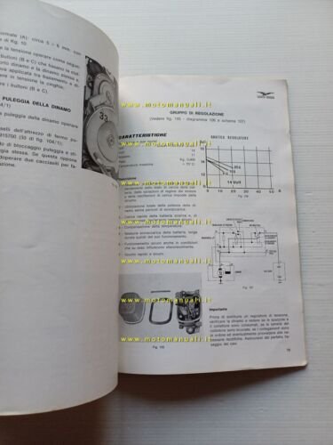Moto Guzzi Nuovo Falcone 500 1971 manuale officina italiano originale