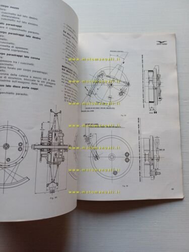 Moto Guzzi Nuovo Falcone 500 1971 manuale officina italiano originale