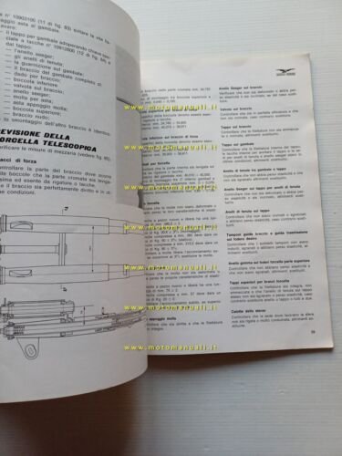 Moto Guzzi Nuovo Falcone 500 1971 manuale officina italiano originale