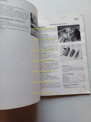 Moto Guzzi Nuovo Falcone 500 1971 manuale officina italiano originale