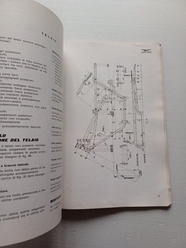 Moto Guzzi Nuovo Falcone 500 1971 manuale officina italiano originale