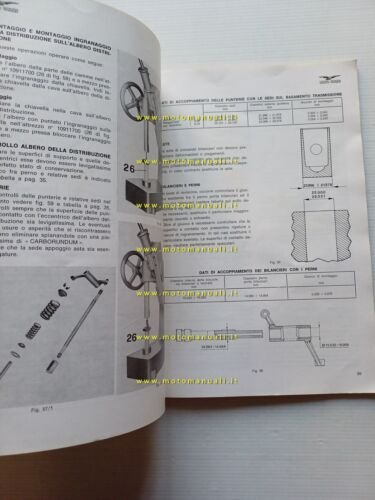 Moto Guzzi Nuovo Falcone 500 1971 manuale officina italiano originale