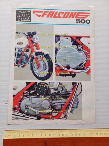 MOTO GUZZI Nuovo Falcone 500 1972 depliant originale italiano