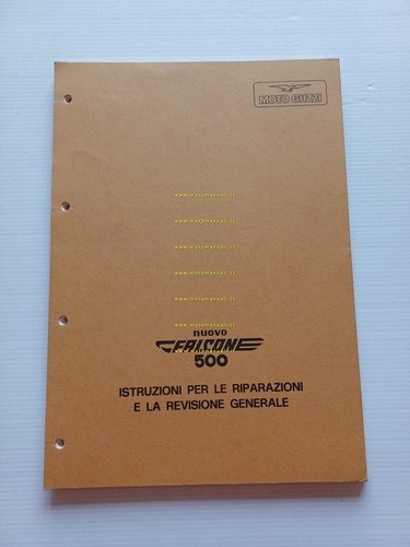 Moto Guzzi Nuovo Falcone 500 1976 manuale officina italiano originale