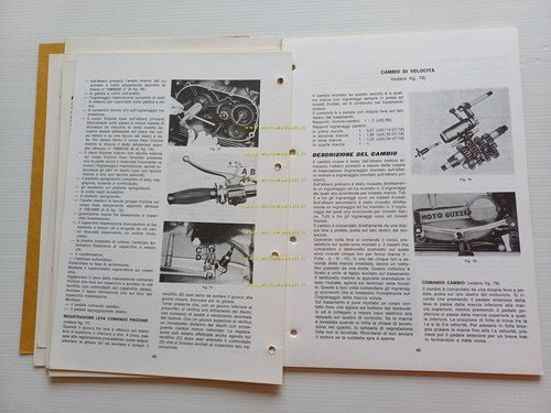 Moto Guzzi Nuovo Falcone 500 1976 manuale officina italiano originale
