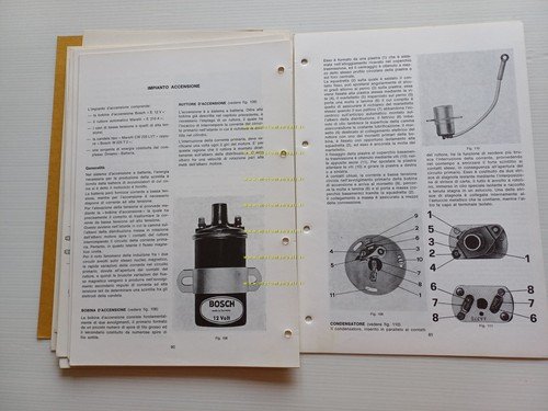 Moto Guzzi Nuovo Falcone 500 1976 manuale officina italiano originale